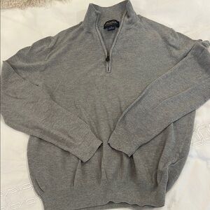 Brooks Brother’s Men's Half Zip Gray Sweater